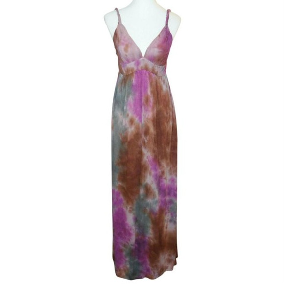 Chan Luu Dresses & Skirts - CHAN LUU Purple Tie-Dye Jersey Maxi Dress Small